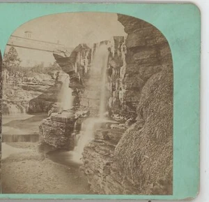 Nahansicht Rideau Falls Ottawa Kanada Stereoview um 1870 - Bild 1 von 3