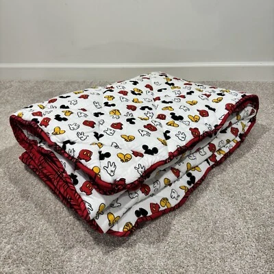 Mickey Mouse Body Parts Twin Size Double Sided Comforter VTG Disney Store - Image 1 of 4