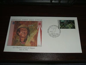 Marshall Islands - 15th June 1994 - U.S. Marines Land on Saipan - FDC - Picture 1 of 4