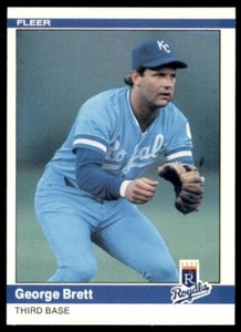 1984 Fleer Baseball George Brett (A) Kansas City Royals #344