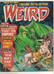 Weird Vol 4 #5 Fn 6.0 VAMPIROS ALIMENTÁNDOSE de víctima semi-desnuda 1970! Revista - Imagen 1 de 2