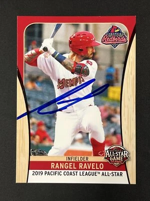 RANGEL RAVELO Signed 2019 Choice PCL ALL STAR Baseball Card STL Cardinals AUTO - Image 1 of 2
