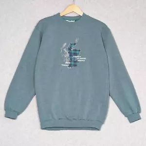 Suéter de Golf Verde Vintage Hecho en Escocia Talla Grande 'Hogar del Golf' - Imagen 1 de 11
