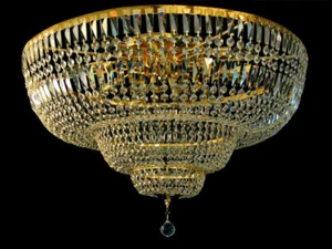 GRAN ARAÑA DE TECHO REAL CON CRISTALES REALES Ø 80 cm o Ø 130 cm (2000 GBP) - Imagen 1 de 2