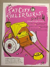 ROLLER DERBY Silkscreen Original Poster Rat City Roller girls Seattle WA 24 x 18