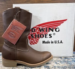 NOS Red Wing 1155 Pecos Western Arbeitsstiefel Nagelsitz Herren 6D Vintage Neu - Bild 1 von 19
