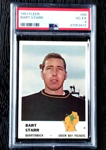 1961 FLEER BART STARR FOOTBALL CARD #88 **NO CREASES** **CENTERED** PSA 4 VGEX - Picture 1 of 4