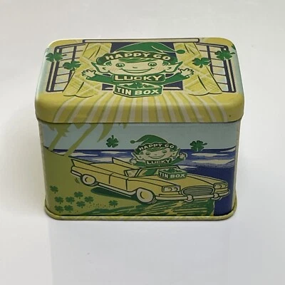 Blue Q Tin ❤️ Collectible! Happy Go Lucky~Retro~ Retired!  Unique Gift! - Image 1 of 4