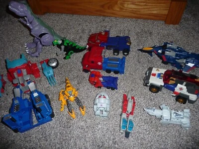大量 变形金刚 批量! 1996 T-Rex! 2001 年无敌舰队红色警戒雷霆! Optimus — 第 1/4 张图片