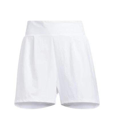 ADIDAS GOLF GO TO PLISSEE HIGH WAIST PULL ON TWILL SHORTS WEISS HA3495