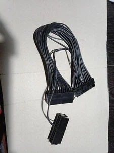 24Pin 20+4 Male To Female ATX Mainboard Motherboard PSU Adapter Power Cable Dual - Picture 1 of 3