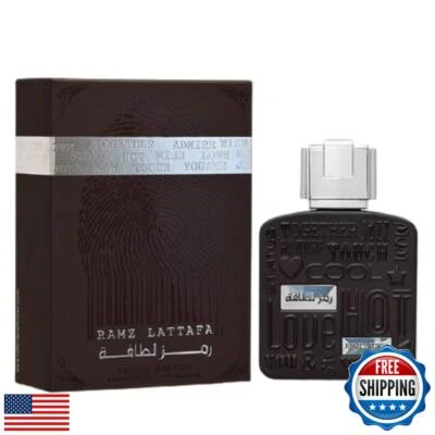 Lattafa Perfumes Ramz Silver Eau De Parfum Spray para Unisex, 3.4 Onzas Foto 1 de 4