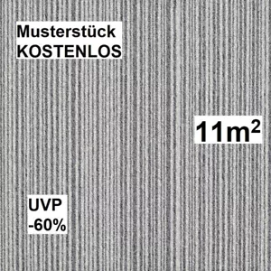 Teppichfliesen GRAU B1 50x50 Schlinge 5,5mm 4,25€/Fliese 11m2 UVP 42€/m2 -60% - Bild 1 von 6