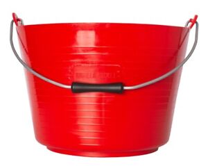 Red Gorilla Flexible Home Garden Builders Mixing Plastering Bucket Tub 22L - Red