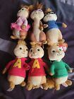 Ty ALVIN & THE CHIPMUNKS Beanie Babies lot of 6