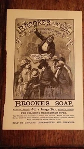1890'S 2X ANTIQUE VICTORIAN BROOKE'S SOAP ADVERTISING LEAFLETS - GOOD CONDITION - Picture 1 of 5