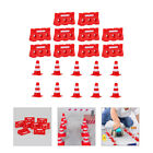 20 Pcs Roadblock Simulation Props Plastic Child Cones Signs