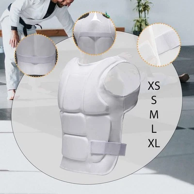 Karate Chest Protector Versatile Belly Protection Pad Gear Rib Shield Armour - Image 1 of 2