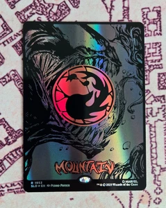 MTG Venom Raised Foil MOUNTAIN Mana Symbiote Secret Lair Spider Man NM - Picture 1 of 1