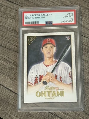 PSA 10 SHOHEI OHTANI 2018 TOPPS GALLERY #118 LA ANGELS Rookie Card RC GEM MINT - Image 1 of 4