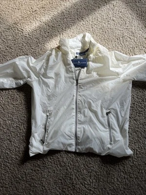 Chaqueta cortavientos Polo Ralph Lauren deportiva con cremallera crema talla L para dama Foto 1 de 2