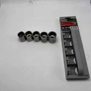 Sears Craftsman 1/2" Drive 12pt Metric 5pc Socket Set 9-34574 Easy Read USA - Picture 1 of 15