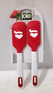 Joie Noel Santa Mini Silicone Spatula 2 Piece Set MSC International Red NEW - Picture 1 of 3