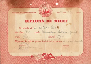 Rumänien, 1949-1954, Lot von 5 alten Schulverdienstabschlüssen - Bucuresti - Bild 1 von 5