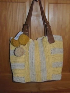 SONOMA - MUJER - BOLSO - PAJA CON RAYAS AMARILLAS (3-NEGRO-B2) - Imagen 1 de 5