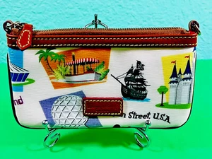 Rare Disneyland 50th Anniversary Retro Dooney and Bourke Wristlet New - Picture 1 of 10