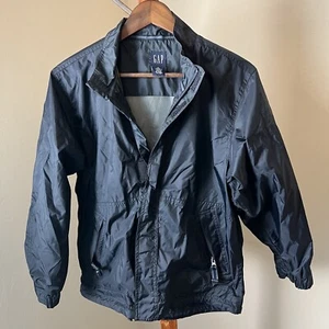 Gap Kids Boys' Size XL Navy Blue Rain Jacket Windbreaker Full Zip Up - Picture 1 of 14