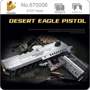 360Pcs 1:1 Desert Eagle Pistol Building Blocks Weapons Gun Toys for Kids New - Picture 1 of 6