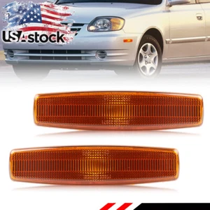 2PCS Amber Lens Front Side Marker Corner Lights For 2000-2006 Hyundai Accent - Picture 1 of 6