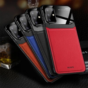 Für Samsung S24 Ultra/S23/S22/S21/Note20/S20 Slim Leder Stoßfest Case Hülle - Bild 1 von 16