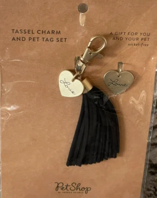 ☘☘�Pet Shop Pet by Fringe Studio Borla Negra LOVE 2 Piezas Juego de Dijes Nuevo con Etiquetas☘� Foto 1 de 4