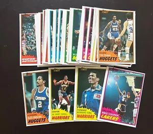 Juego parcial de tarjetas Topps Basketball West #67-110 37/44 1981 Sharp Stars RC - Imagen 1 de 3