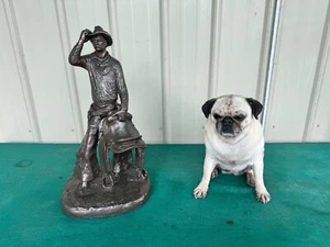 Vintage Michael Garman Saddle Tramp 1972 4th Edition Bronze Size 21.5" Statue - Picture 1 of 16