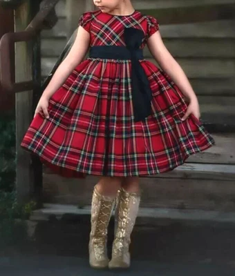 Vestido de Vacaciones Trish Scully Child ISLA STEWART TARTÁN CUADROS Niñas Jóvenes Talla 14 Foto 1 de 4