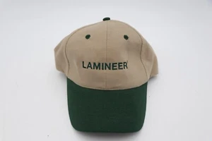 Gorra de béisbol vintage Lamineer Co verde/beige con tirantes - Imagen 1 de 6