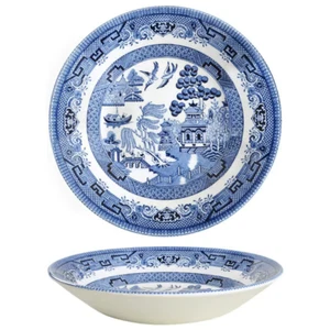 Willow by Churchill England, 7-3/4" Coupe Soup Bowl, blue/white - Picture 1 of 5