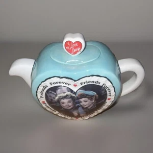 I Love Lucy Friends Forever Teapot Blue White Heart Collectible Decor 2043 - Picture 1 of 12