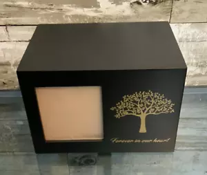 The 7box Urna per Animali Domestici Scatola in Legno Nera per Ceneri per Cani Pet Memorial - Foto 1 di 2