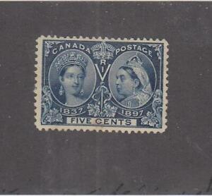 CANADA (MK5813) # 54  VF-USED  5cts  QV DIAMOND JUBILEE /DEEP BLUE /1897 CV $60