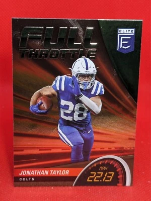 JONATHAN TAYLOR 2022 Donruss Elite Full Throttle GREEN #1 Indianapolis Colts - Image 1 of 2