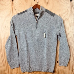 HAGGER Wool Blend 1/4 Zip Sweater Gray Long Sleeve XL Pullover - NWT - Picture 1 of 6