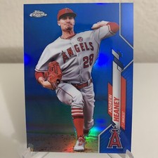 2020 Topps Chrome Blue Refractors #28 Andrew Heaney /150 Los Angeles Angels