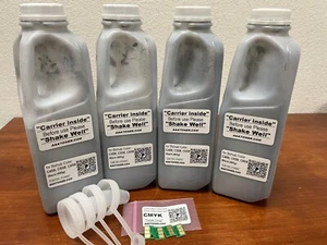 400g x 4 Black) Toner Refill for Konica Bizhub C458, C558, C658, TN514 + 4 Chip - Picture 1 of 4