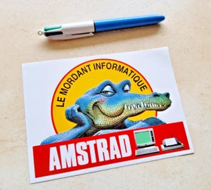 Autocollant AMSTRAD PCW8512 ordinateur vintage jeux video informatique crocodile - Afbeelding 1 van 2