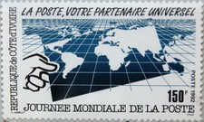 IVORY COAST ELFENBEINKÜSTE 1992 1073 Weltposttag World Post Day World Map MNH