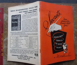 Secrets Your Handwriting Reveals About You - m n bunker 1955 - Imagen 1 de 9